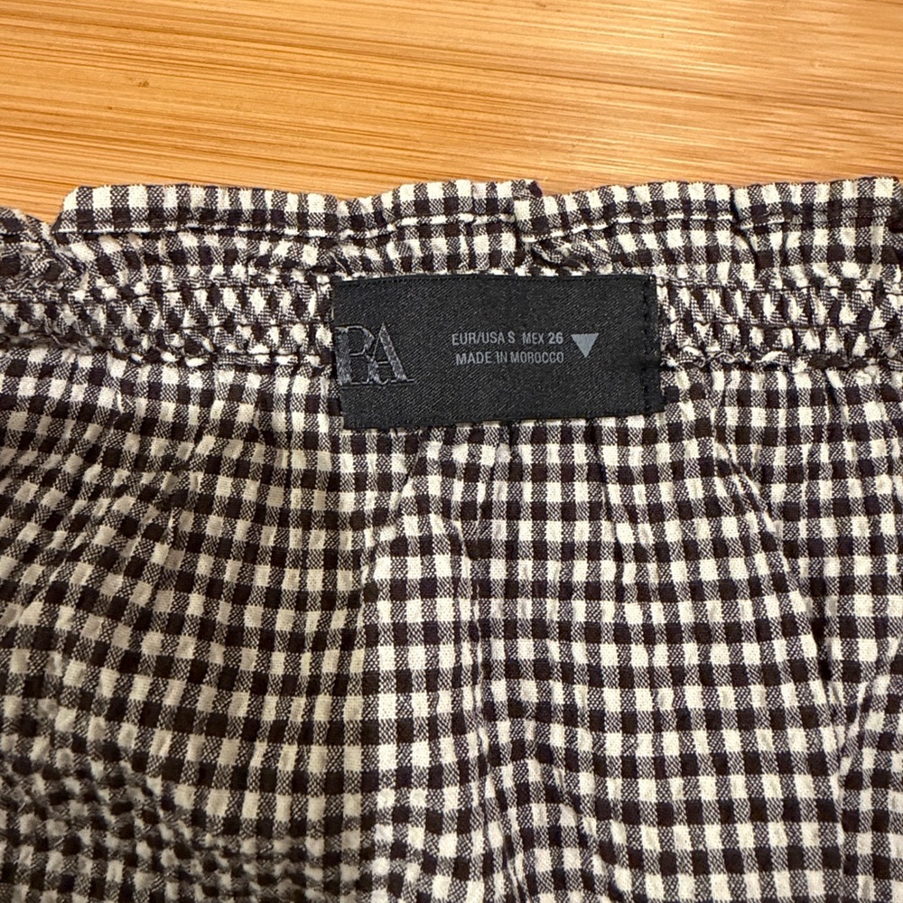 Zara Gingham Mini Skirt - Picture 4 of 5